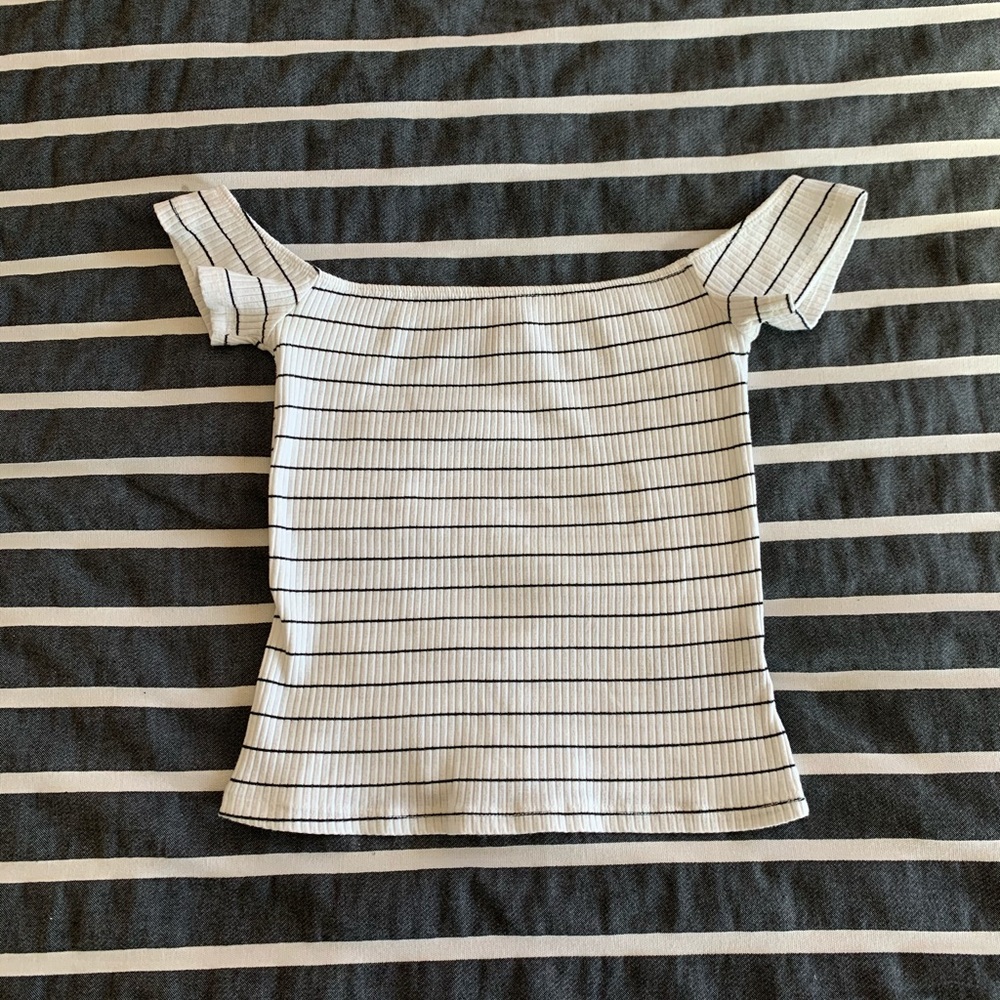 Striped Off the Shoulder Top